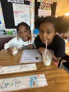  Students Drinking Root Beer Floats