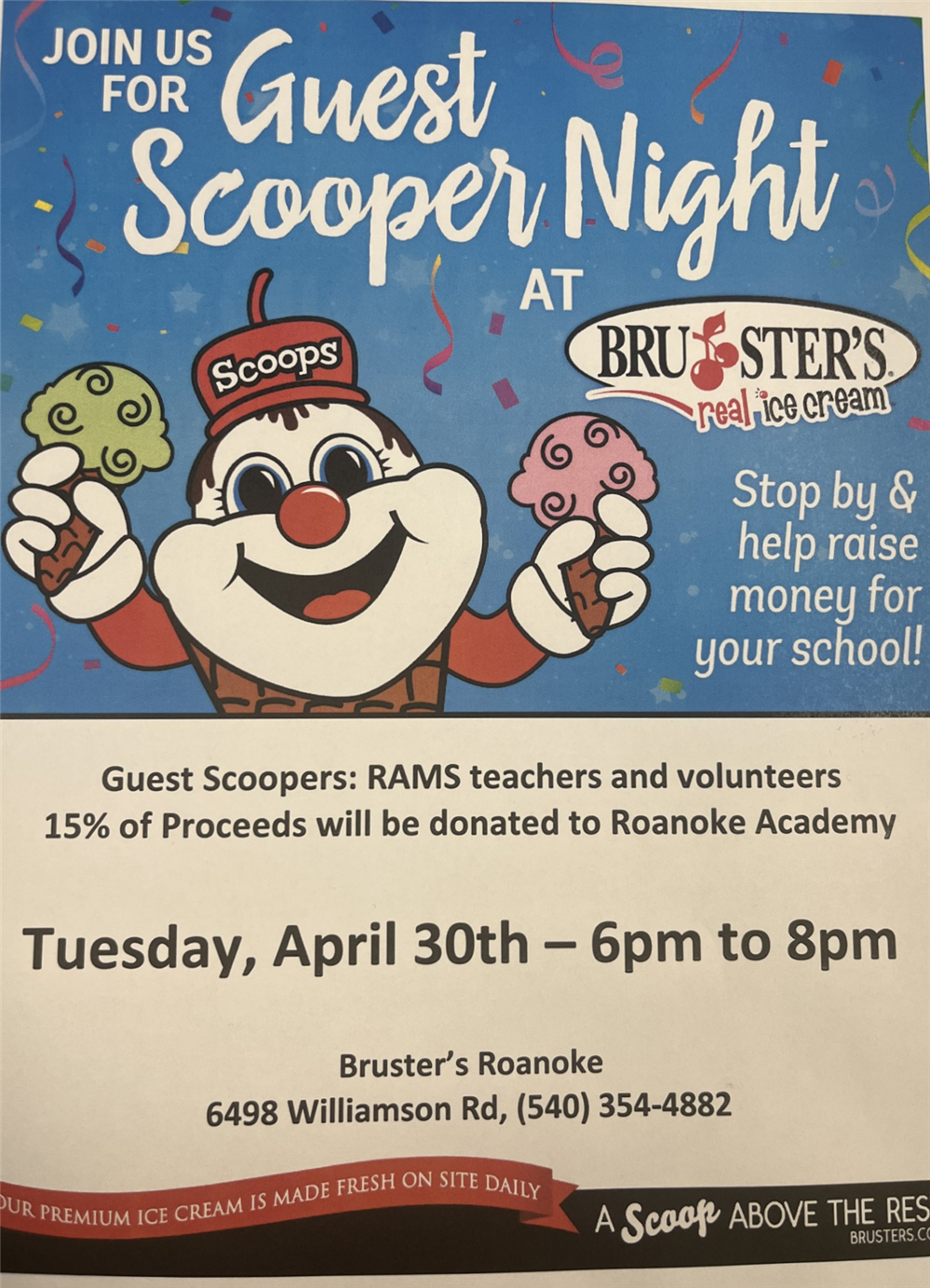  Bruster's Fundraiser