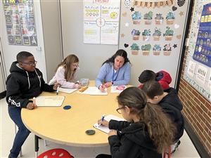 Students doing group work